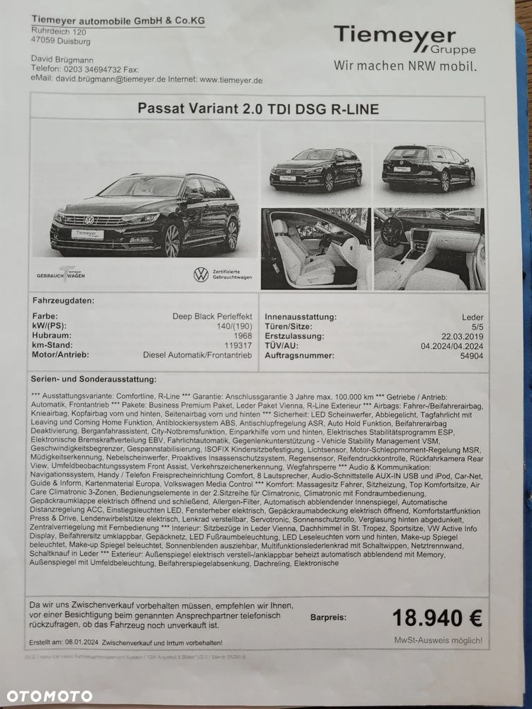 Volkswagen Passat 2.0 TDI SCR (BlueMotion Technology) DSG Comfortline - 24