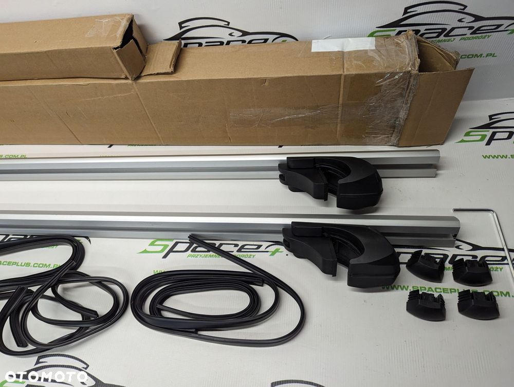 Bagażnik dachowy bazowy belki poprzeczki Amazon Basics 132cm B083T53K3P na otwarte relingi. - 6