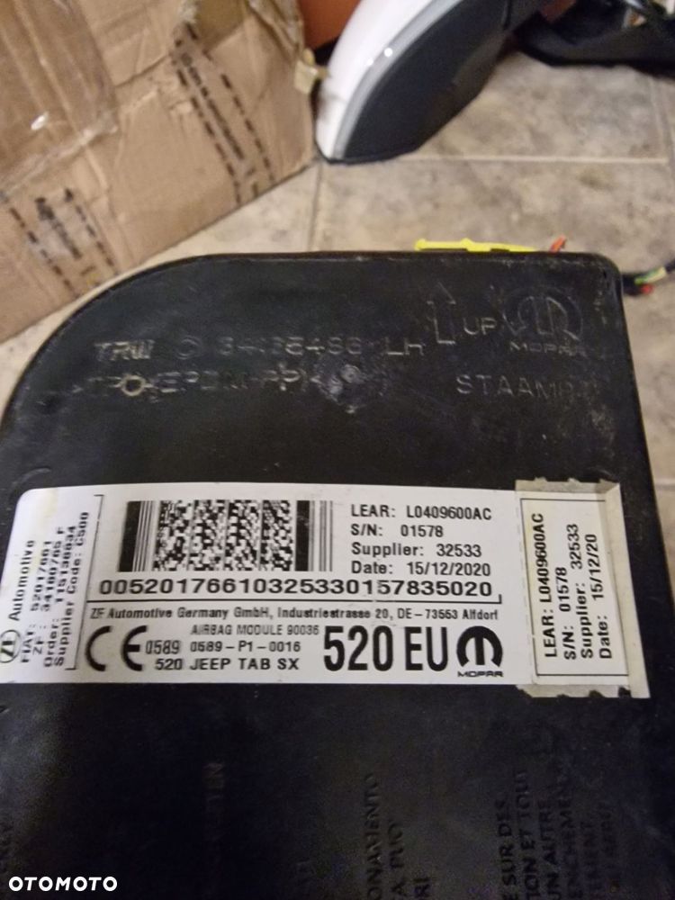poduszka airbag fotela jeep renegade 2020 lift prawa - 2