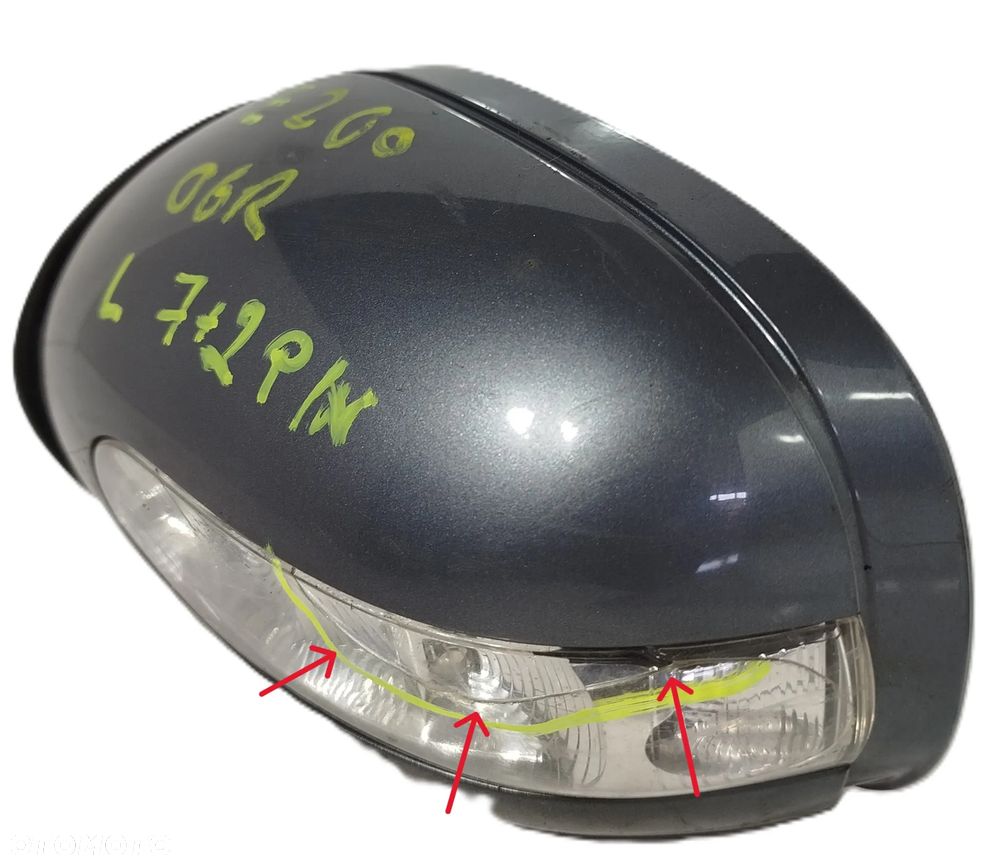 lusterko lewe przednie MERCEDES E-KLASA W211 9 PIN 02-09 - 2