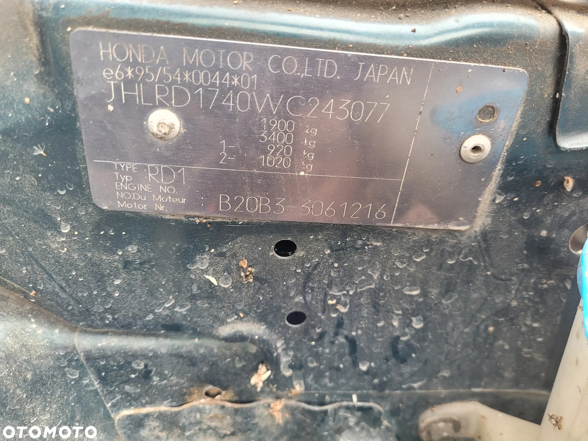 honda crv I silnik 2.0 b20b3 skrzynia sanki belka przód tył wahacz zacisk zwrotnica - 3