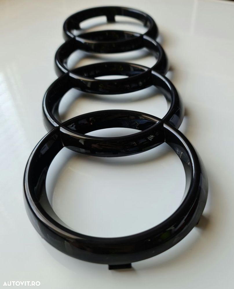 Emblema-Sigla-Logo-Cercuri-Negre-Audi-A4-A5-A6-A7-A8-Q3-Q5-Q7-Quattro - 2