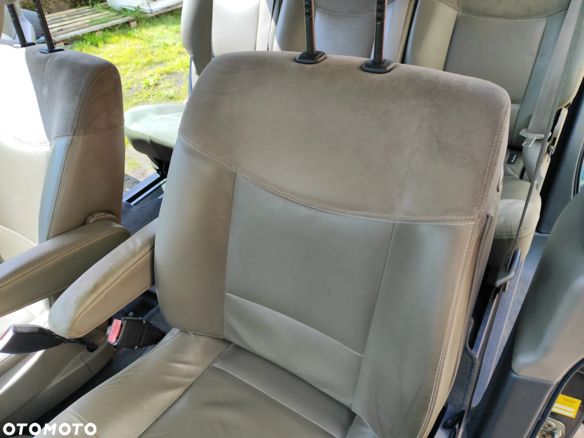 Fotel przedni przód lewy SZARA skóra z alcantarą sterowany elektrycznie do Renault Espace IV 4 03-06r GRAND - 2