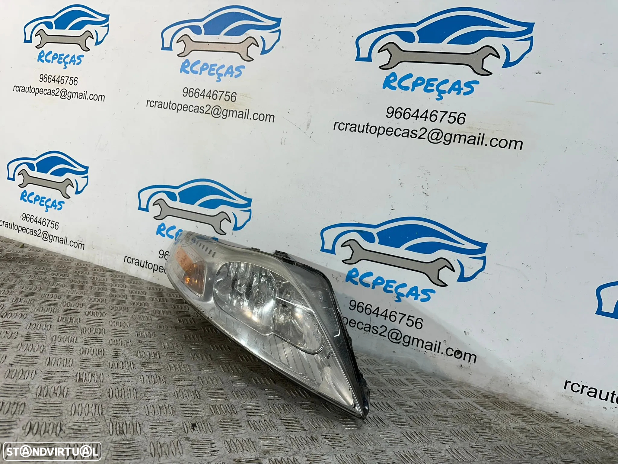 .Conjunto Oticas Faróis Frontal Frente Esquerda Direita Original Halogénio Ford Mondeo 4 MK4 2006 - 2014 7S71-13W030-BK 7S71-13W029-BH - 8