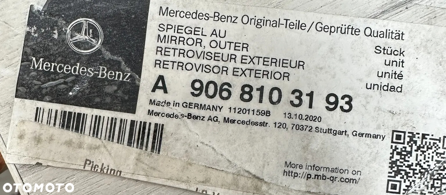 Lusterko prawe elektryczne Mercedes Sprinter W 906, 6 pin, A 9068103193 - 4