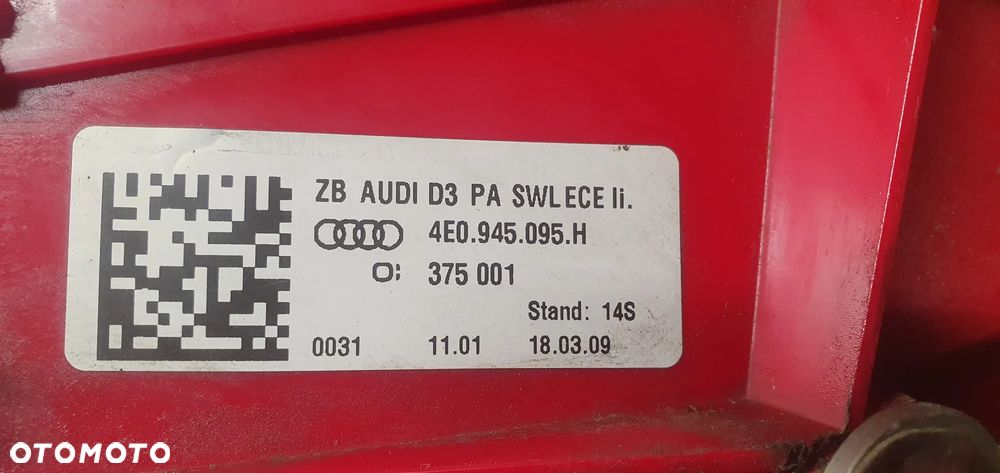 Lampa lewy tył tylna lewa LED Audi A8 D3 4E0945095H - 8