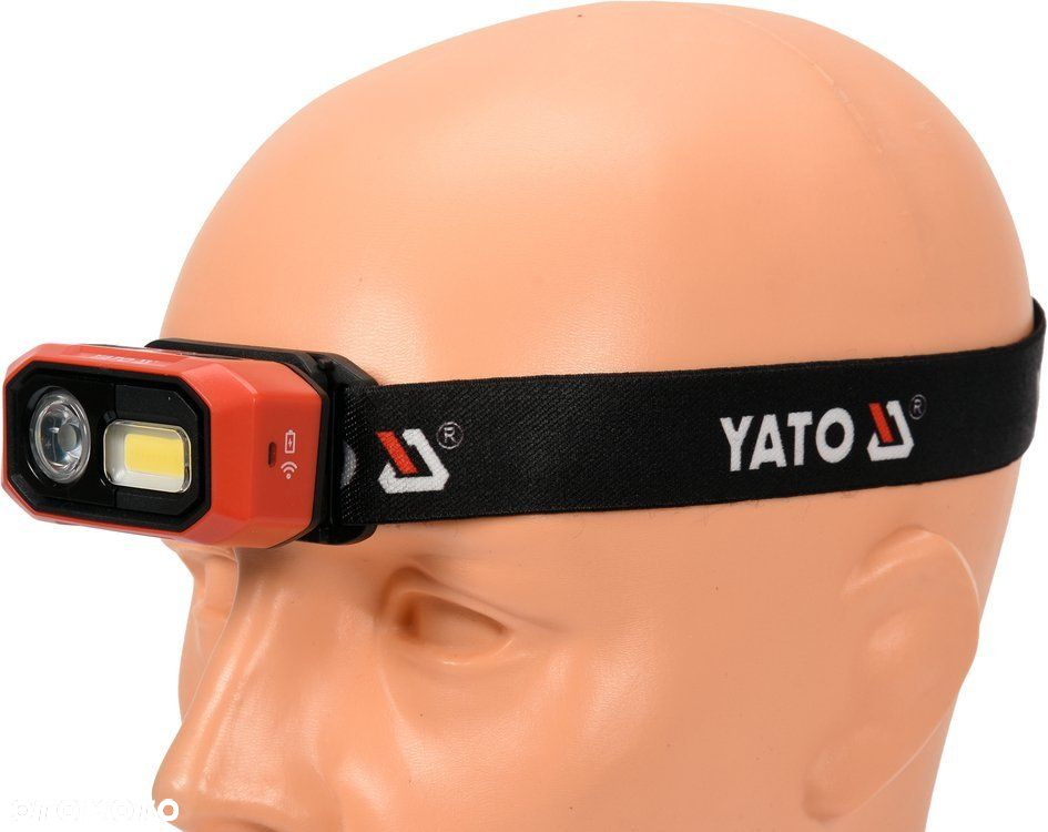 YATO LATARKA CZOŁOWA AKUMULATOROWA 480LM AKU CZUJNIK RUCHU LAMPA YT-08592 - 4