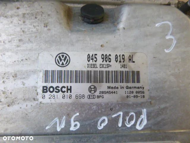 ZESTAW STARTOWY STACYJKA KOMPUTER IMMOBILIZER LICZNIK VOLKSWAGEN POLO 9N 1.4 TDI - 3