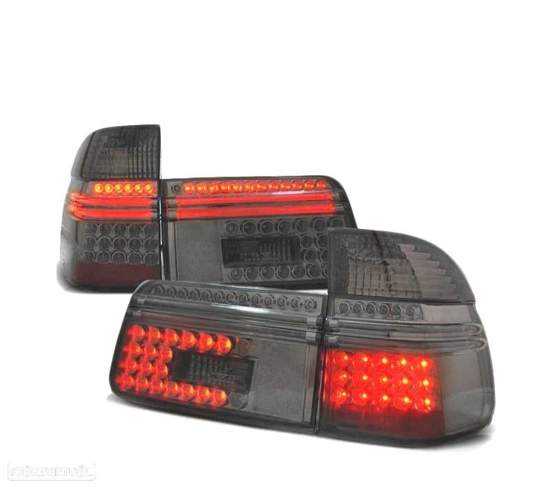 FAROLINS TRASEIROS LED PARA BMW E39 TOURING 97-00 SMOKED FUMADO ESCURECIDO - 1
