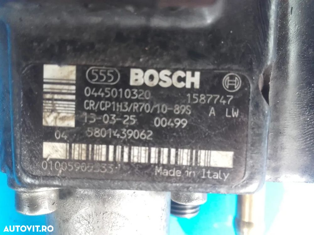 Pompa injectie Fiat Iveco 2.3 MJ 2010 2011 2012 2013 2014 2015 2016 2017 2018  0445010320  5801439062 - 2
