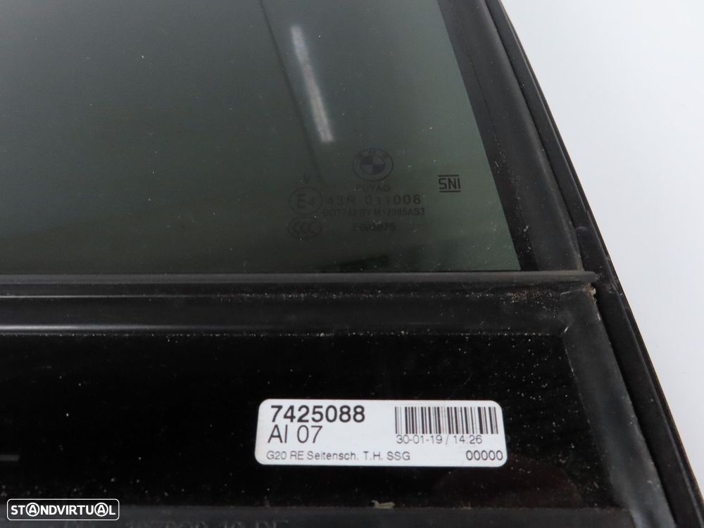 Vidro fixo porta Escurecido Direito/Trás Usado / Original BMW 3 (G20) 5135742508... - 2