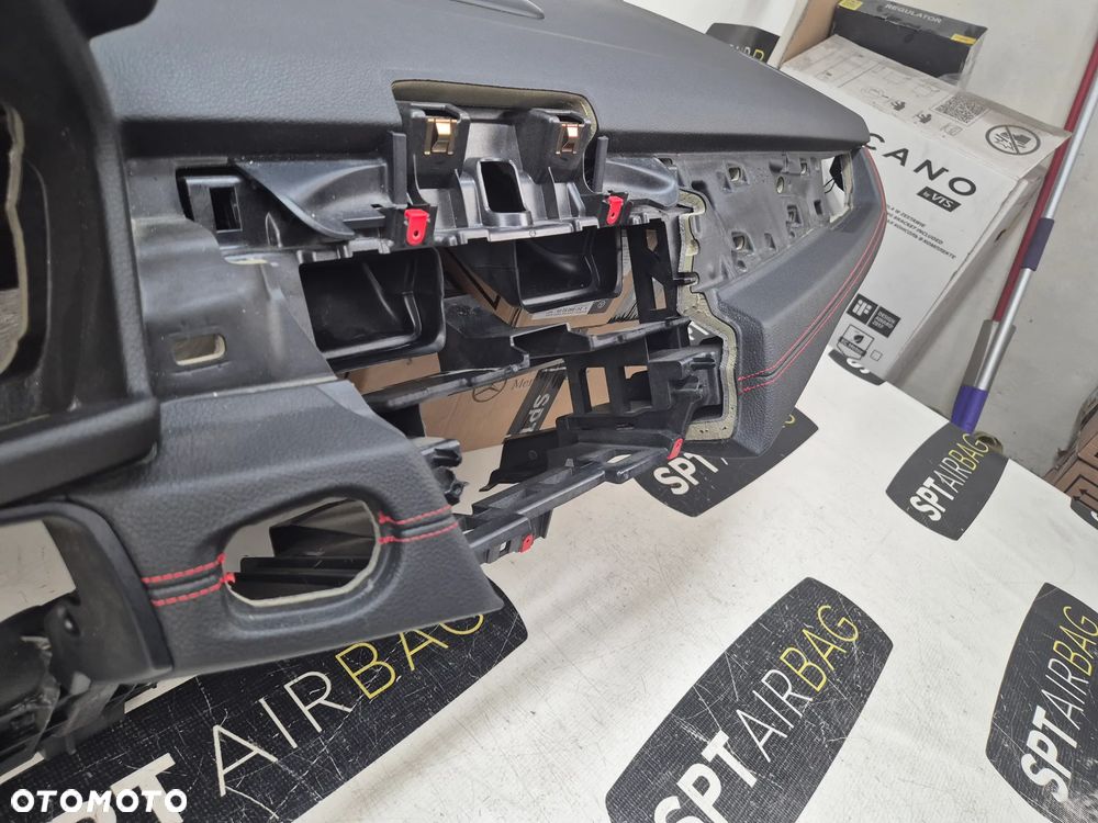 BMW 2 F45 F46 GRAN TOURER ACTIVE TOURER DESKA ROZDZIELCZA CZERWONA NITKA KONSOLA KOKPIT PULPIT PODUSZKI AIRBAG AIR BAG PASY KIT SET - 7