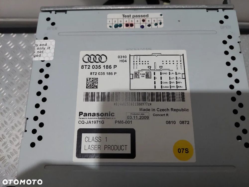 RADIOODTWARZACZ AUDI A4 nr 8T2035186P - 2