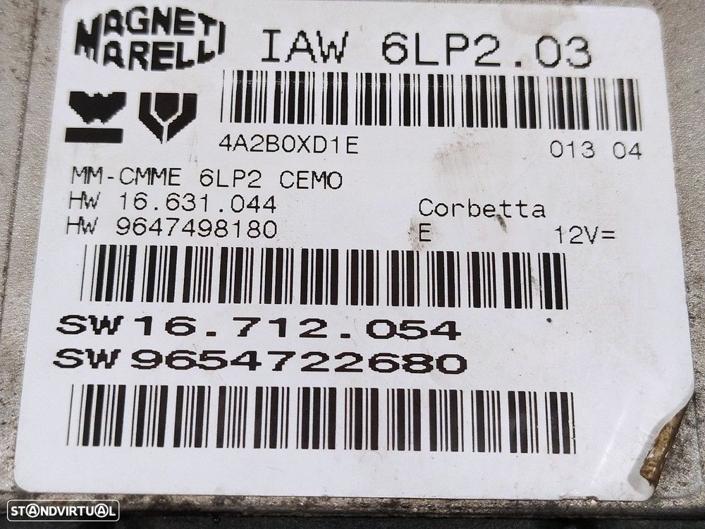 CENTRALINA MOTOR UCE PEUGEOT 206 FASTBACK 2004 - 9