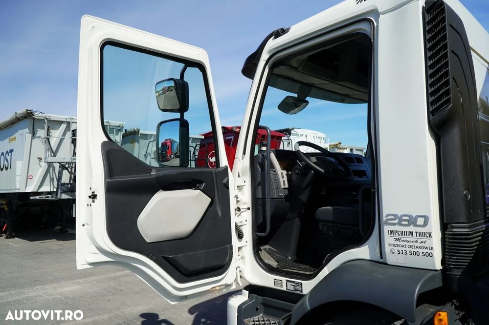 Volvo FL 280 / 4X2 / CAROSERIE 7,3 M / HYVA DRIVE / PILOT / FURCĂ PENTRU PALEȚI / ROTATOR / EURO 6 - 29