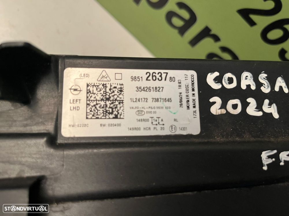 Opel Corsa F - FAROL FULL LED ESQUERDO - FF727 - 7