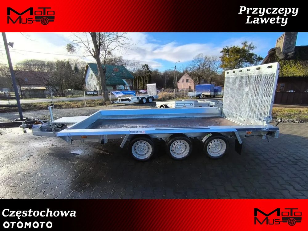 Martz Przyczepa  Bau 400x180 3500kg 3 osie pod koparke koparka walec - 1