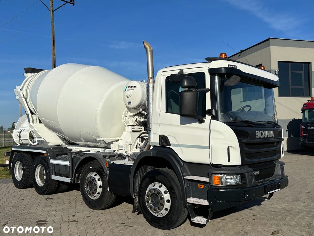 Scania P 410 8x4 betonomieszarka, gruszka , SCHWING STETTER AM 9 , 9m3 , nowe opony , - 5