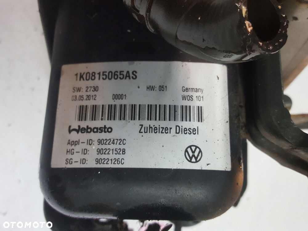VW TOURAN 2 II 10-15r WEBASTO OGRZEWANIE POSTOJOWE 1K0815065AS - 2