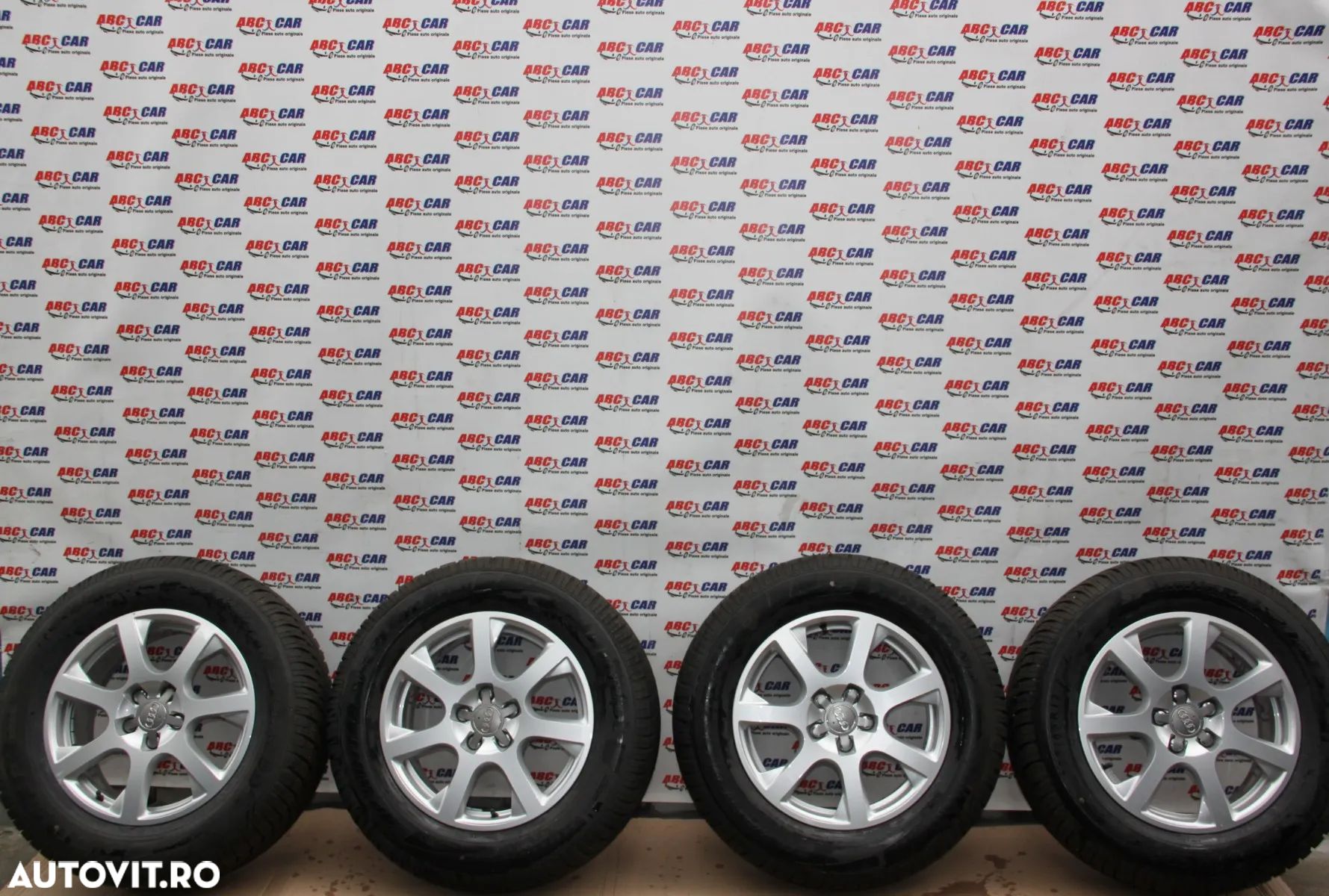 Jante Aliaj Aluminiu Roti Audi Q5 8R 5X112 235/65 R17 DUNLOP M+S de iarna COD: 8R0601025E RULAJ !!! 2000 KM !!! - 1