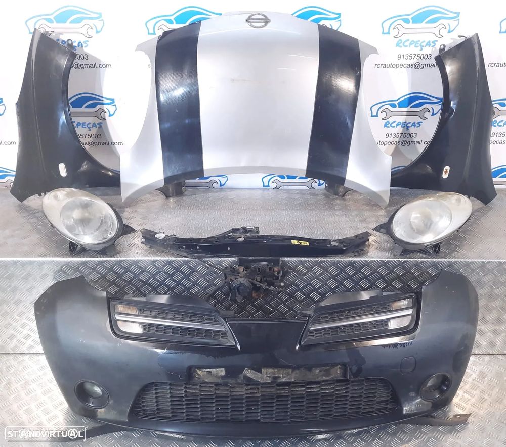 FRENTE COMPLETA NISSAN MICRA 3 III MK3 K12 CAPOT PARACHOQUES GUARDA-LAMAS ÓTICAS FRENTE FIBRA RADIADOR VENTILADOR REFORÇO - 3