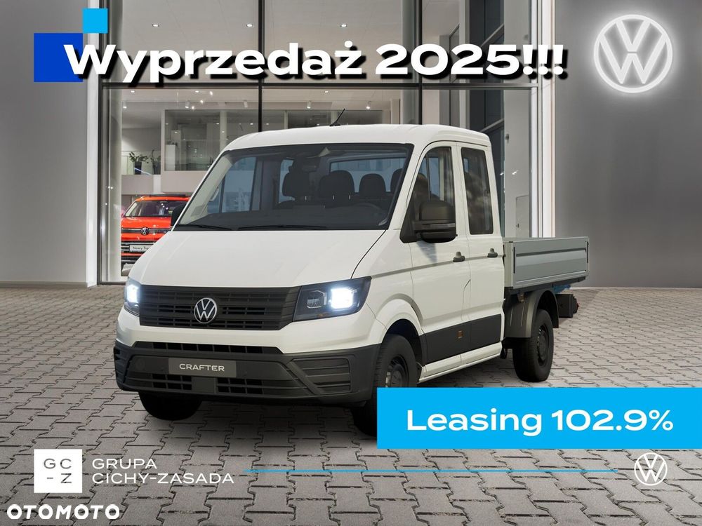 Volkswagen Crafter 35 Skrzyniowy z podwójną kabiną silnik: 2,0 l EU6 SCR 140 KM / skrzynia biegów: Przedni napęd manualna 6-biegowa rozstaw osi: 3640 mm - 1