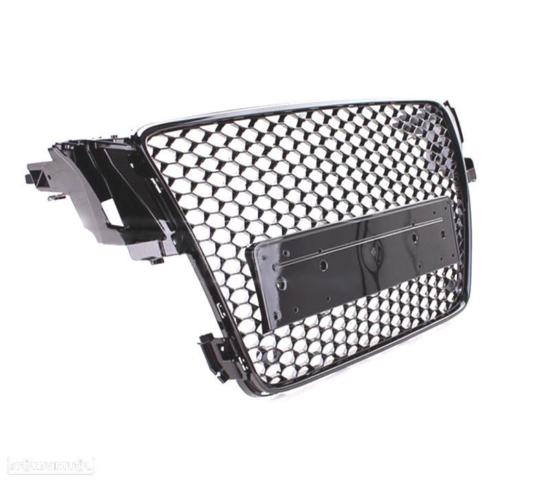 GRELHA FRONTAL AUDI A5 07-11 LOOK RS PRETO BRILHANTE - 2