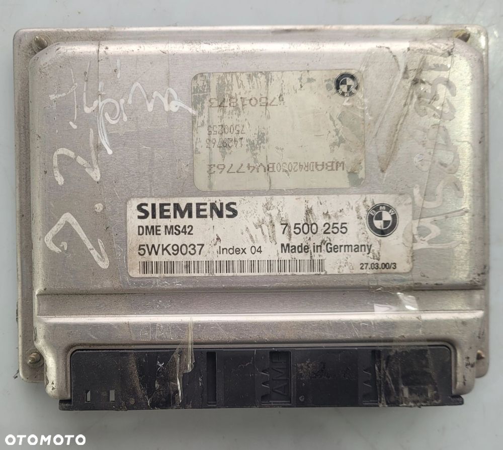 ZESTAW STARTOWY BMW E46 M52B25 M52 2.5B 7500255 - 2