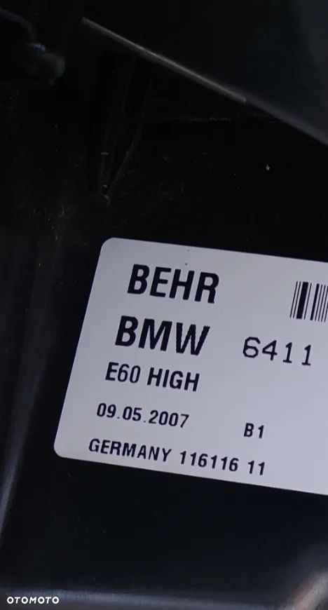 Nagrzewnica dmuchawa BMW Serie 5 E60 E61nawiew E63 E64 - 2