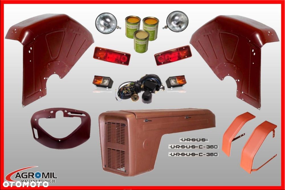Maska kpl Ursus C-360 błotniki tylne przednie oświetlenie C360 - 1