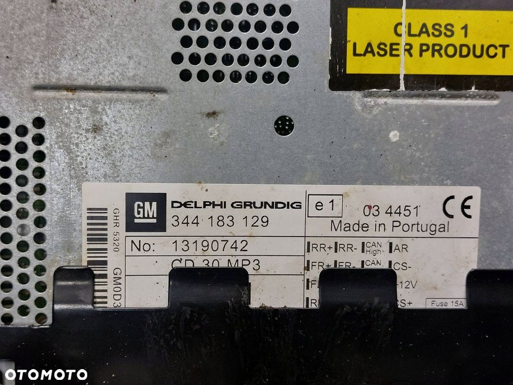 RADIO ODTWARZACZ PANEL NAWIEWU RAMKA OPEL ZAFIRA B 13100105 13190742 - 4