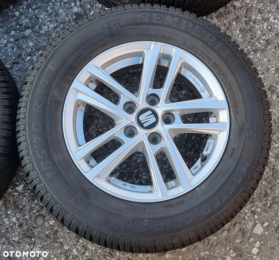 4x koła opony felgi zima Seat Ibiza Mii Arona VW Audi Skoda Semperit Master Grip 2 185/70/14 185/70R145/70 5x100 - 3