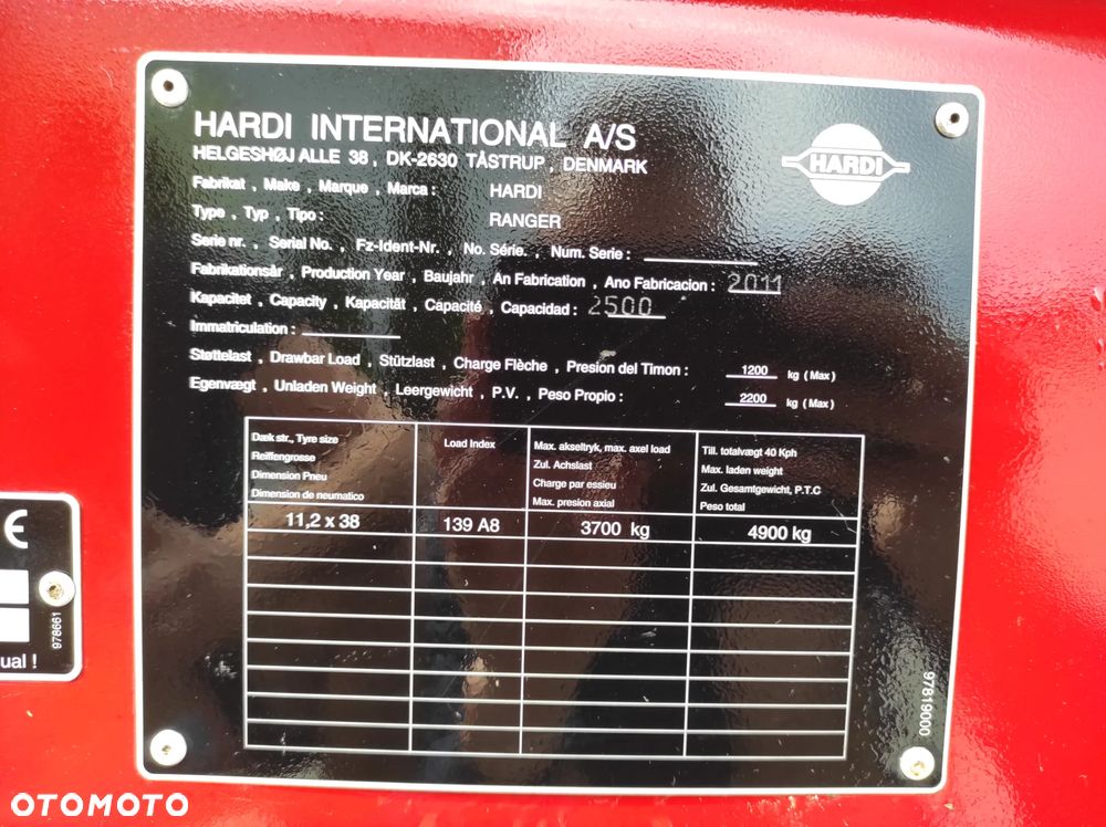 Hardi Opryskiwacz Hardi Ranger 2500 - 12