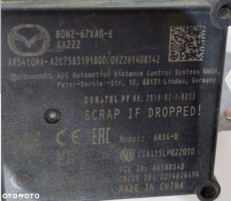 radar sensor distronic mazda cx30 cx-30 b0n2-67xa0-e - 4