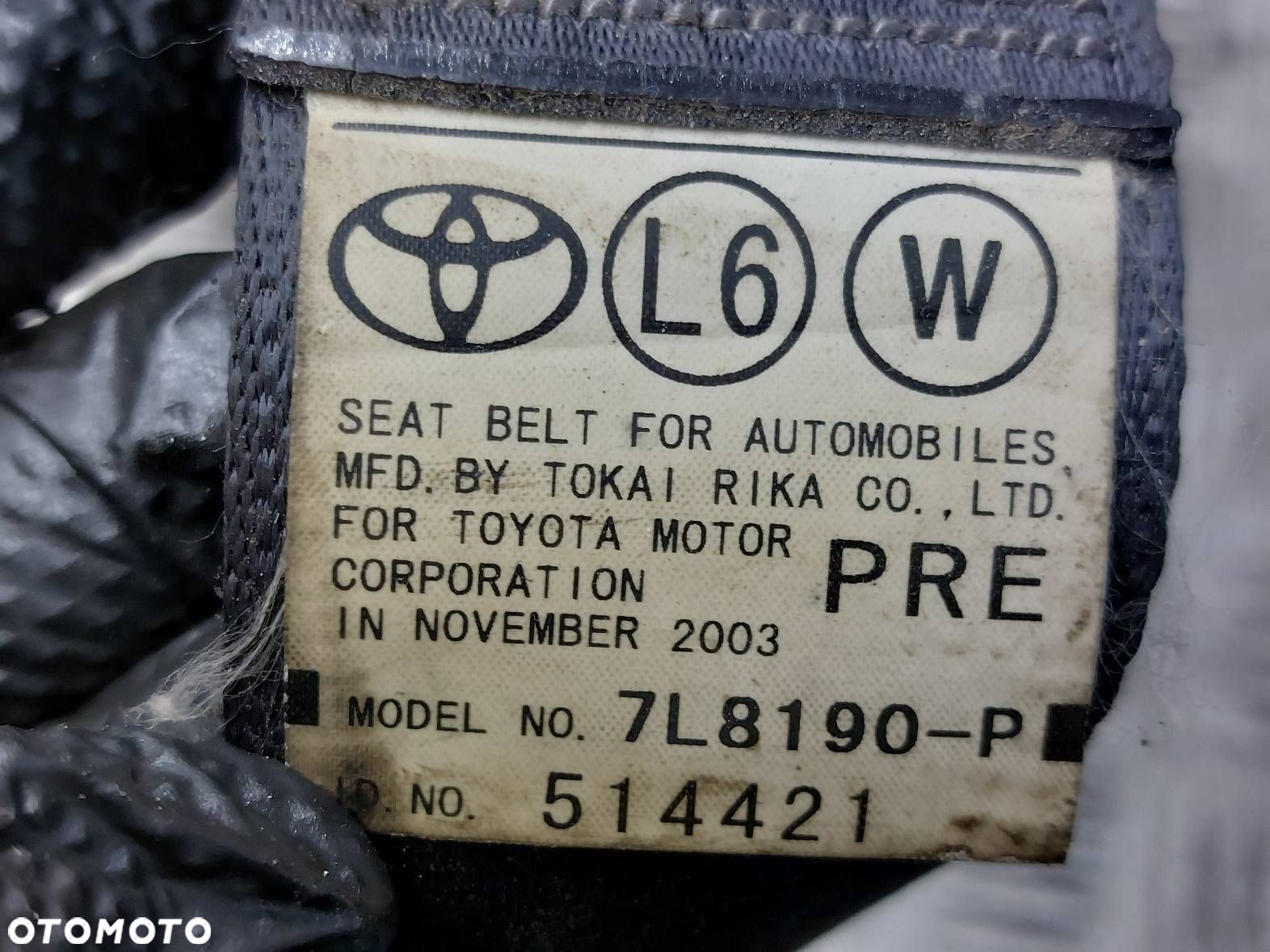 PAS BEZPIECZEŃSTWA LEWY PRZÓD TOYOTA COROLLA VERSO I 7L8190-P - 3
