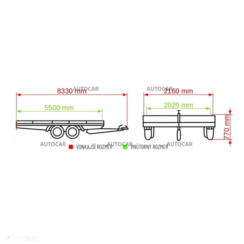 Wiola Trailer,platforma  cu trei axe L35G55P Wiola basculabila - 13