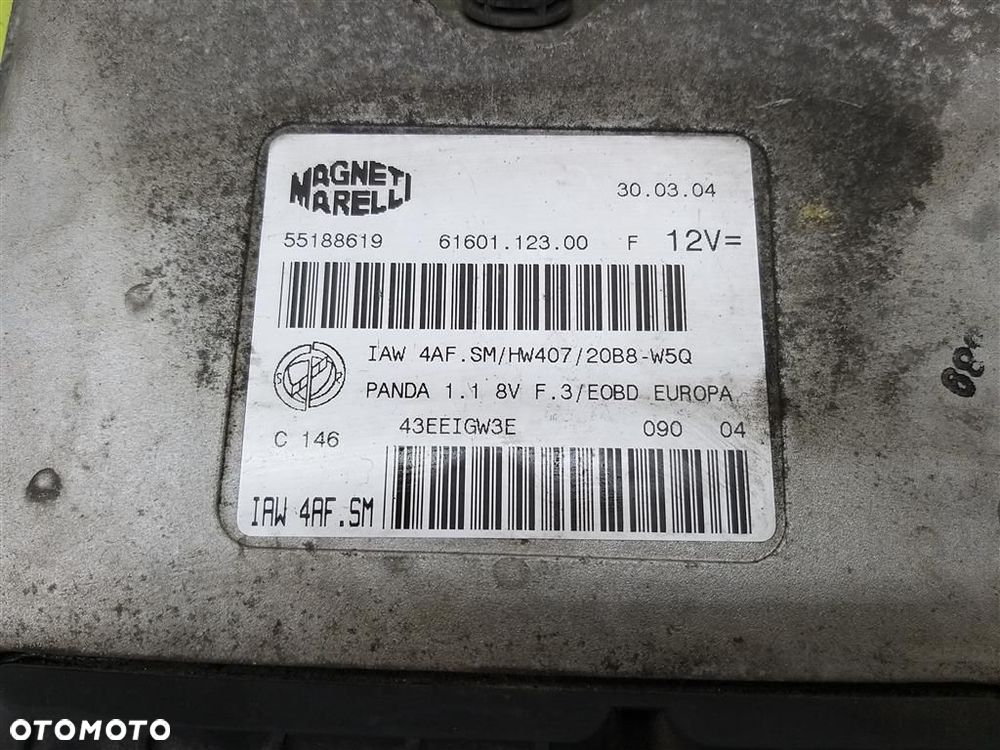 Komputer sterownik silnika Fiat Panda II 2003-2013 1,1 B 55188619 ORYGINAŁ - 3