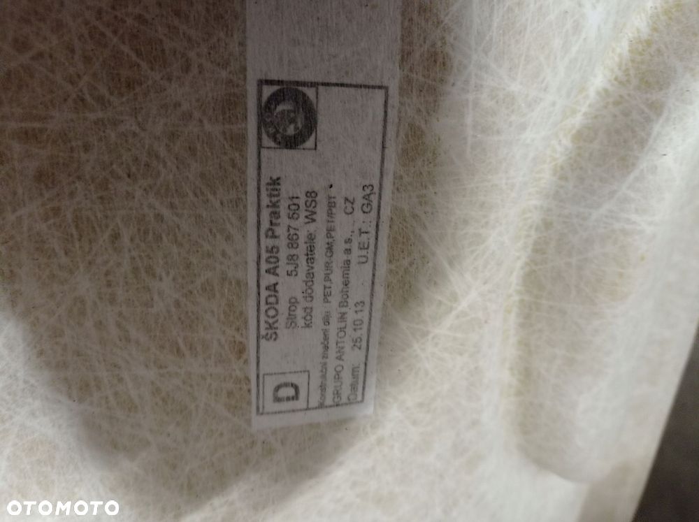 SKODA PRAKTIK PODSUFITKA 5J8867501B - 4