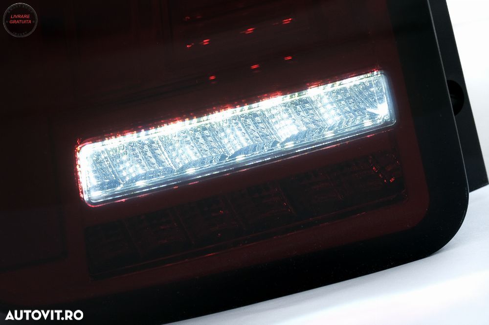 Stopuri Full LED VW Transporter V T5 Facelift (2010-2015) Rosu Fumuriu- livrare gratuita - 15