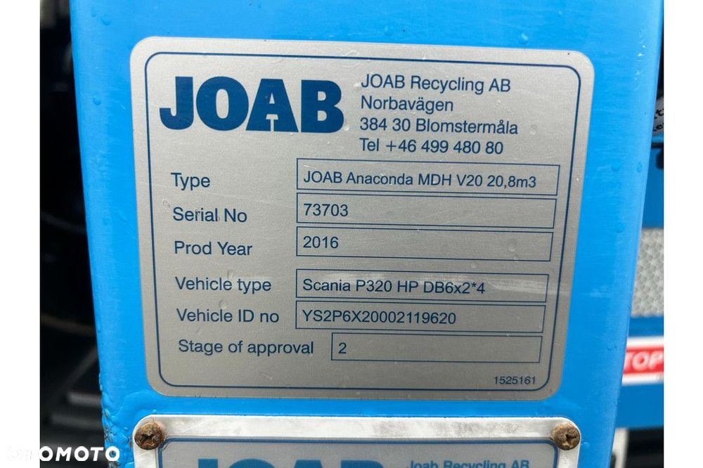 Scania P320 6X2*4 EURO6 + JOAB ANACONDA + VINCH - 9