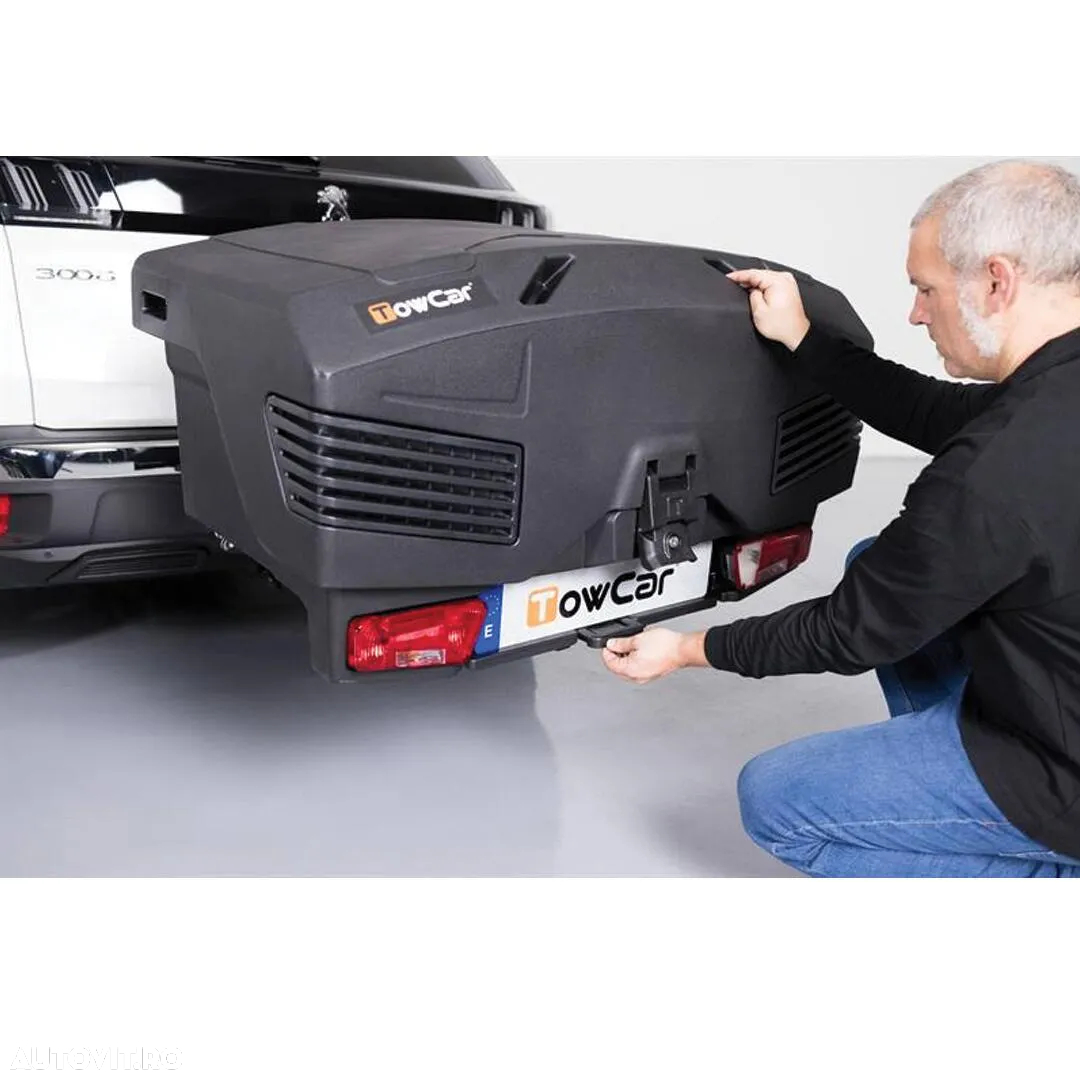 Cutie portbagaj pe carligul de remorcare TowBox Evo, Urban Negru_Noua_Pret Importator - Emitem Factura si Garantie - 12