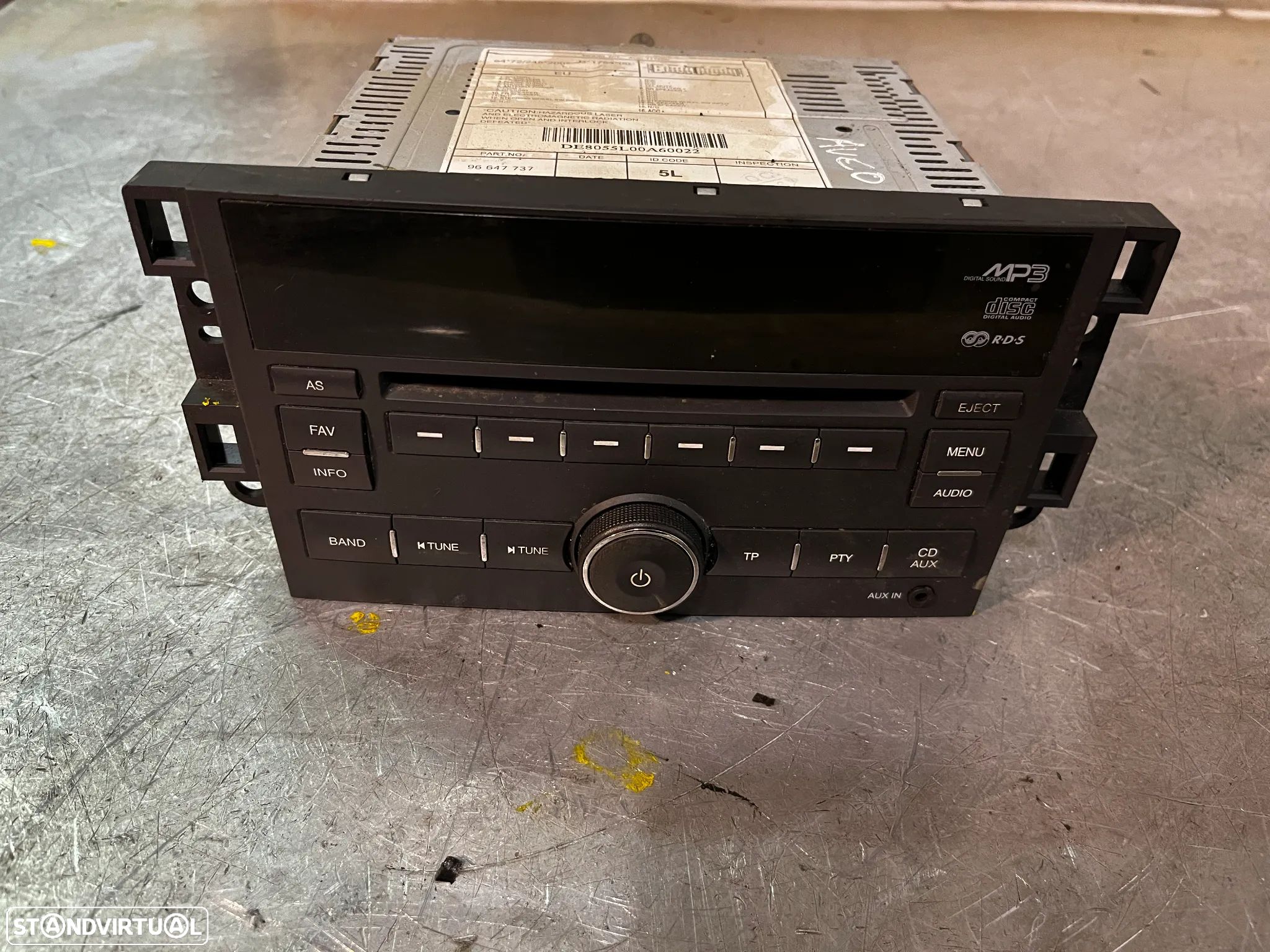 AUTO-RADIO ORIGINAL CHEVROLET AVEO / KALOS 96647737 - 1
