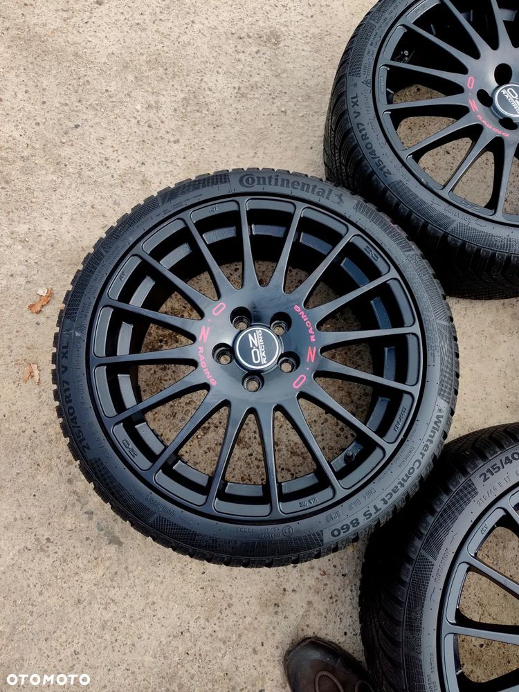 5x100 Alufelgi Felgi Aluminiowe 17 Koła Zimowe Zima OZ RACING SUPERTURISMO Czarne ITALY VW GOLF NEW BEETLE BORA POLO AUDI A3 TT A1 SKODA OCTAVIA I FABIA SEAT LEON I TOLEDO 2 IBIZA SUBARU TOYOTA 7mm Legnica ALU-RAD 215/40 - 8