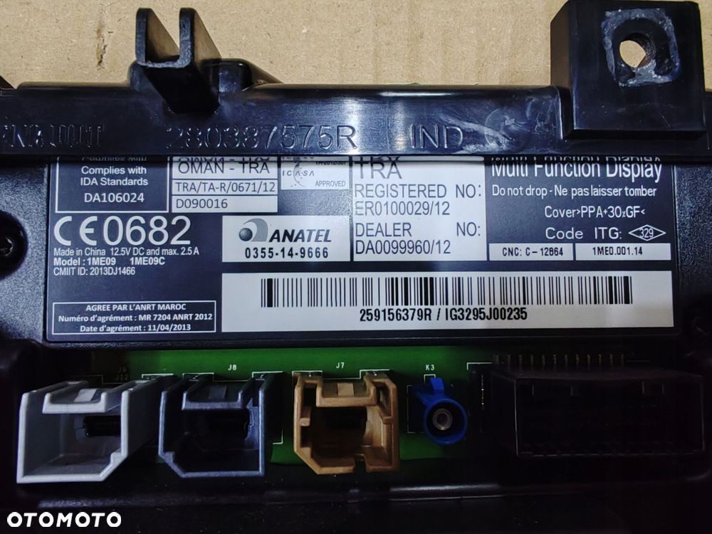 wyświetlacz ekran radio 259156379r renault captur i 13-18 - 3