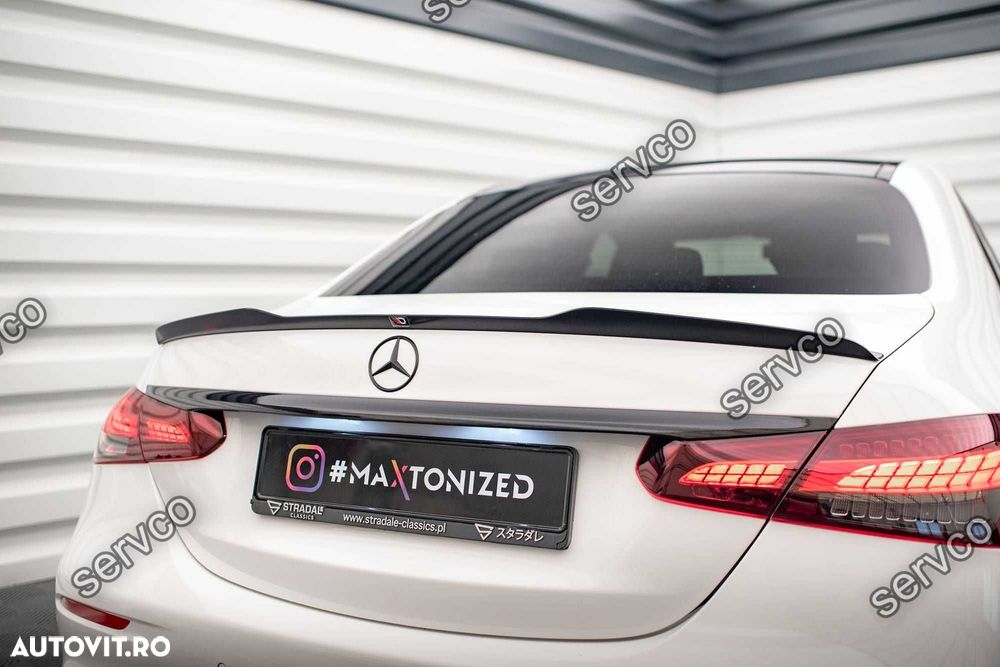 Eleron spoiler cap Mercedes E Class W213 Facelift Sedan AMG-Line 2021- v5 - Maxton Design - 3