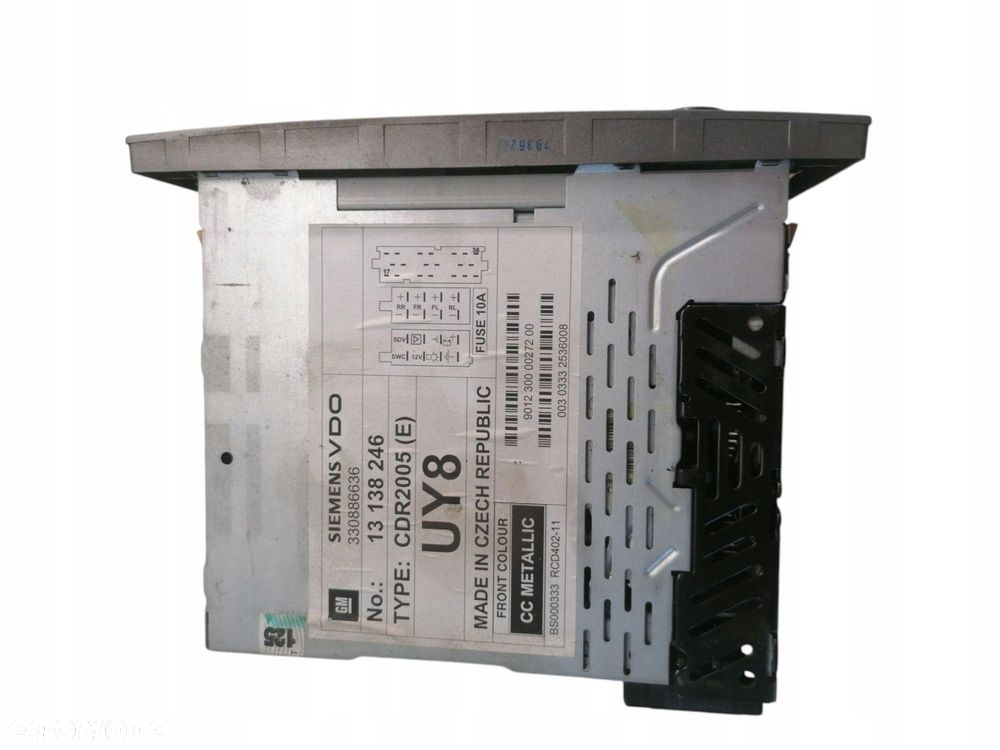 radio cd wyświetlacz kratki nawiewu opel vectra c 02-05 13138246 - 3