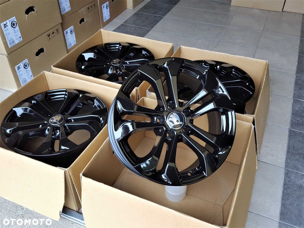 Alufelgi 17 5x112 Skoda Octavia Superb Kodiaq Karoq Enyaq Czarne ! 894# - 4