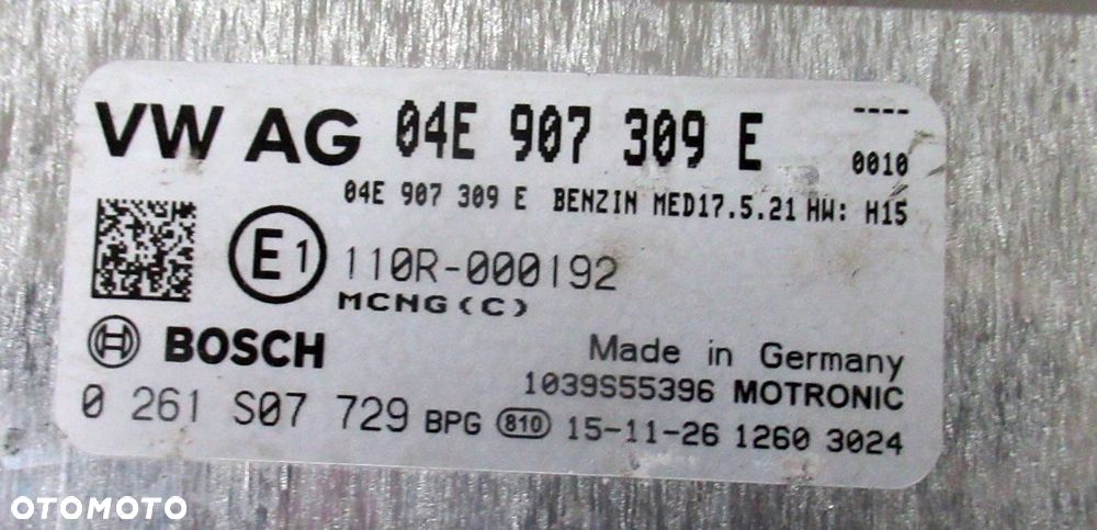 vw golf vii 1.4 tsi komputer silnika 04e907309e - 3