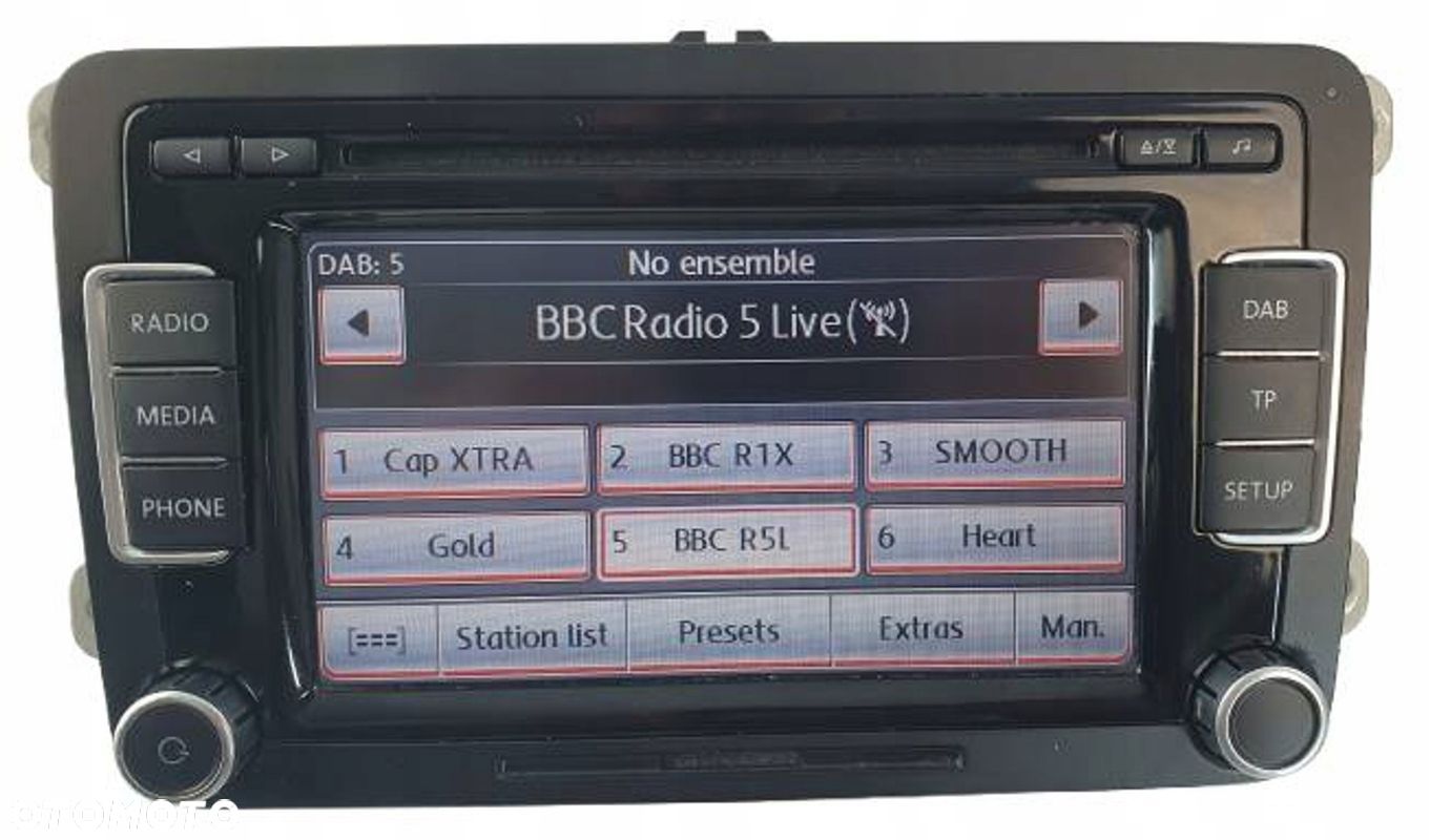 VW PASSAT B7 Golf 6 Tiguan Touran ekran Radioodtwarzacz CD MP3 SD DAB KOD - 1