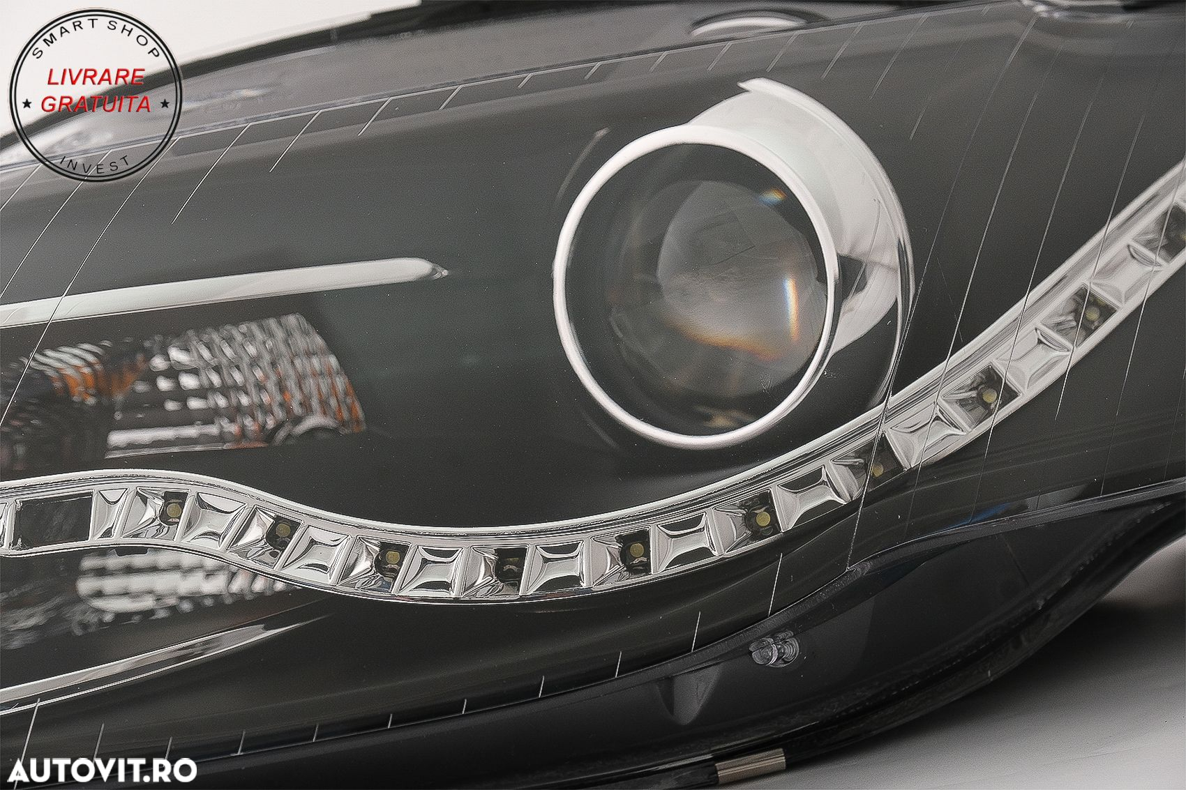 Faruri LED DRL Audi A4 B7 (11.2004-03.2008) DAYLIGHT Negru- livrare gratuita - 9